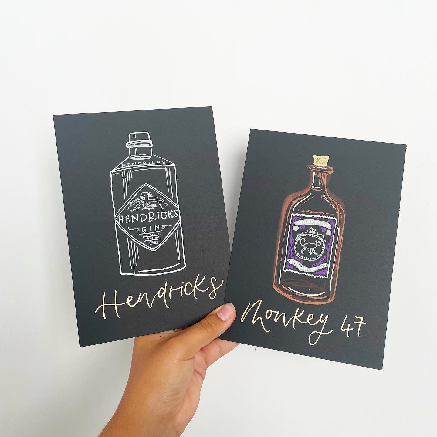 Gin Bottle Illustration Table Names