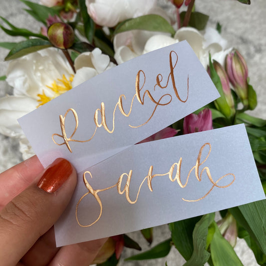 Vellum Place Cards