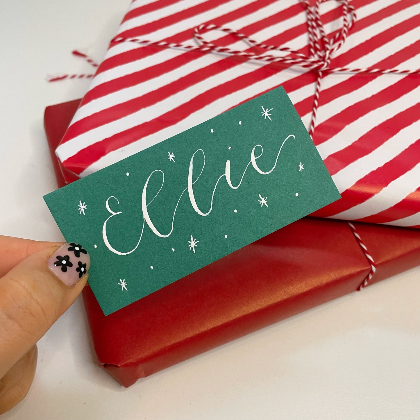 Personalised Christmas Dinner Party Place Card