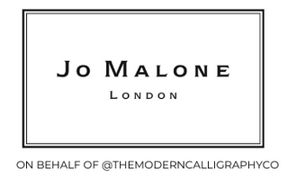 Jo Malone Calligraphy In Store Kent and London