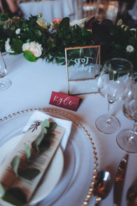 Burgundy Place Cards