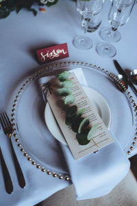 Burgundy Place Cards