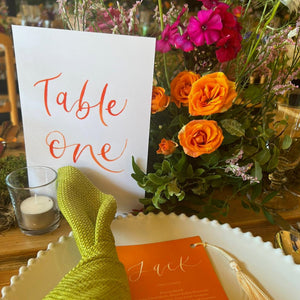 Written Table Numbers