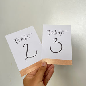 Bronzed Numerical Table Numbers