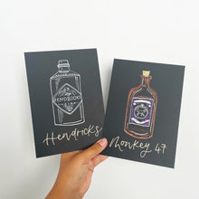 Load image into Gallery viewer, Gin Bottle Illustration Table Names
