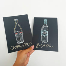 Load image into Gallery viewer, Gin Bottle Illustration Table Names
