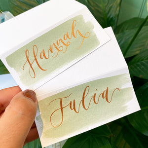 Sage & Copper Place Cards