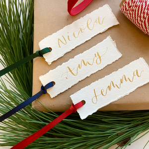 Personalised Cotton Christmas Tag