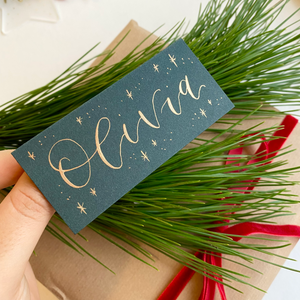 Star Pine Green Place Cards