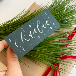 Star Pine Green Place Cards