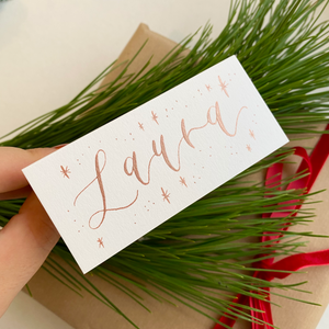 Personalised Standing Christmas Place Name - White