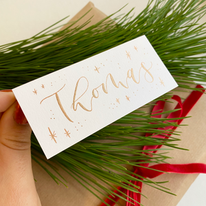 Personalised Standing Christmas Place Name - White