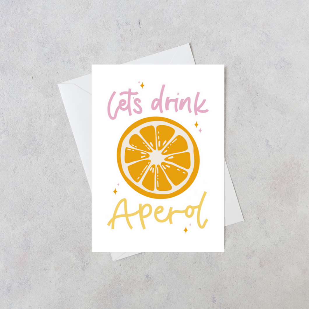 Aperol Cocktail Greeting Card