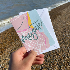 Margate Map Greeting Card