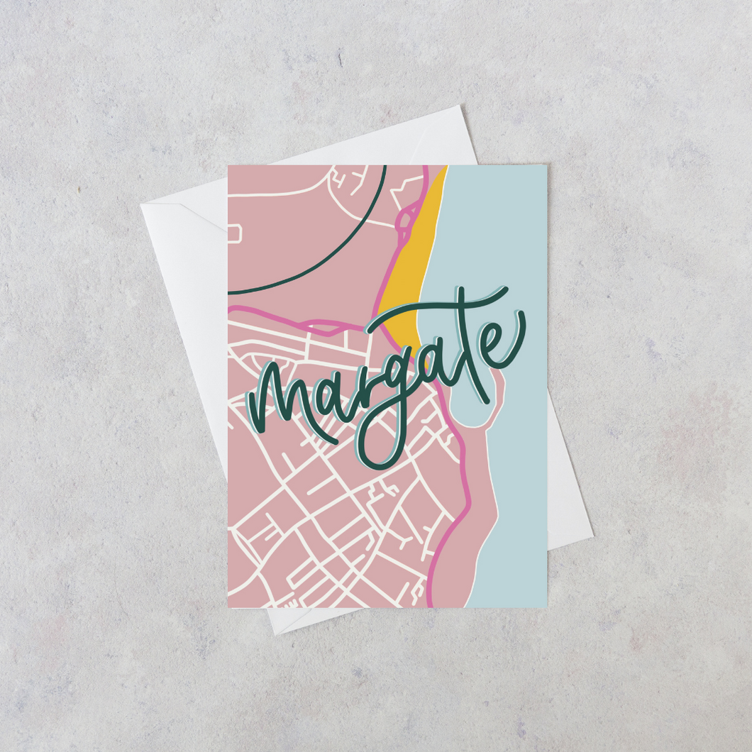 Margate Map Greeting Card