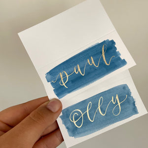 Navy & Gold Place Cards
