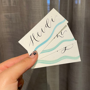 Painted Wave Place Card