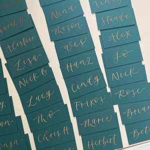 Teal Place Cards