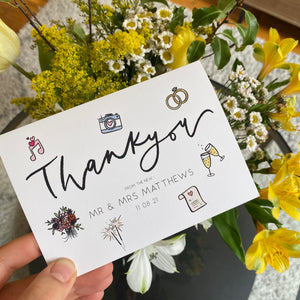 Personalised Wedding Thankyou Card