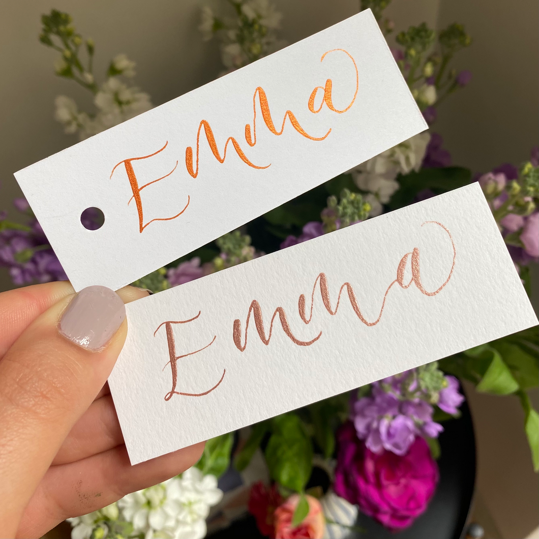 White Place Cards