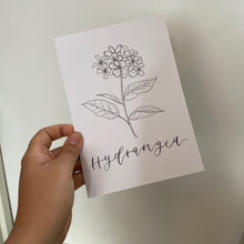 Load image into Gallery viewer, Line Illustration Flower Table Names
