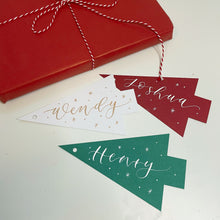 Load image into Gallery viewer, Personalised Christmas Tree Gift Tag
