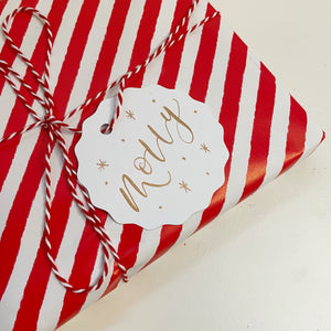 Personalised Wavy Circle Gift Tag