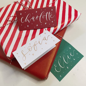 Personalised Christmas Dinner Party Place Card