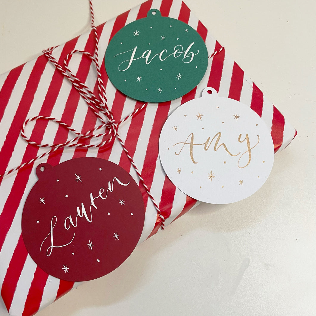 Personalised Bauble Gift Tag