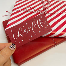 Load image into Gallery viewer, Personalised Christmas Dinner Party Place Card
