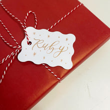 Load image into Gallery viewer, Personalised Wavy Rectangle Gift Tag
